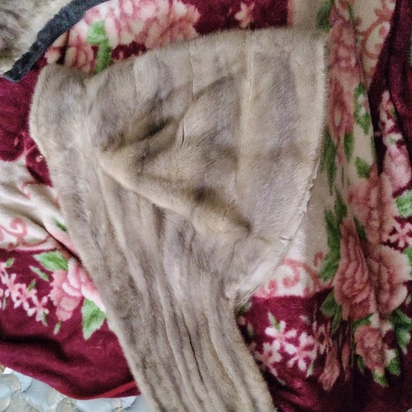 Mink coat cerulean emba natural mink double fur collar - Picture 4 of 6